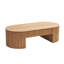 Table basse ovale de style Mid-Century moderne avec tiroir de rangement, élégant design en bois noir