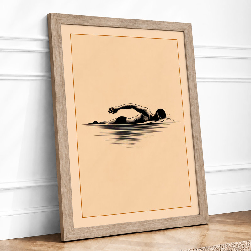 Floating In Stillness Minimalist - Print, Oak, A4 - 29.7 x 21.0 cm