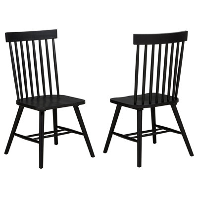 Black Spindle Back Dining Side Chair (Set of 2)