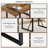 Rustic Industrial Rectangular Dining Table with Powder Coated Metal Legs (Seats 4-6)-1376770142