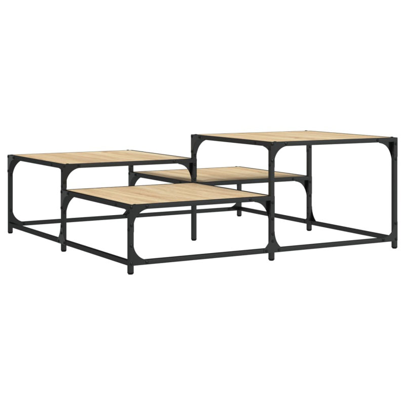 Hovis Four Leg Coffee Table, 40cm H x 107cm W x 107cm D, Sonoma Oak
