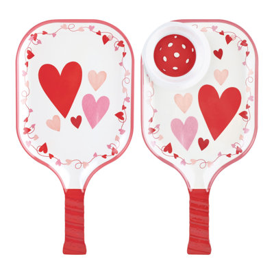 15 3/4" Pickleball Paddle Tray S2, Valentines Hearts