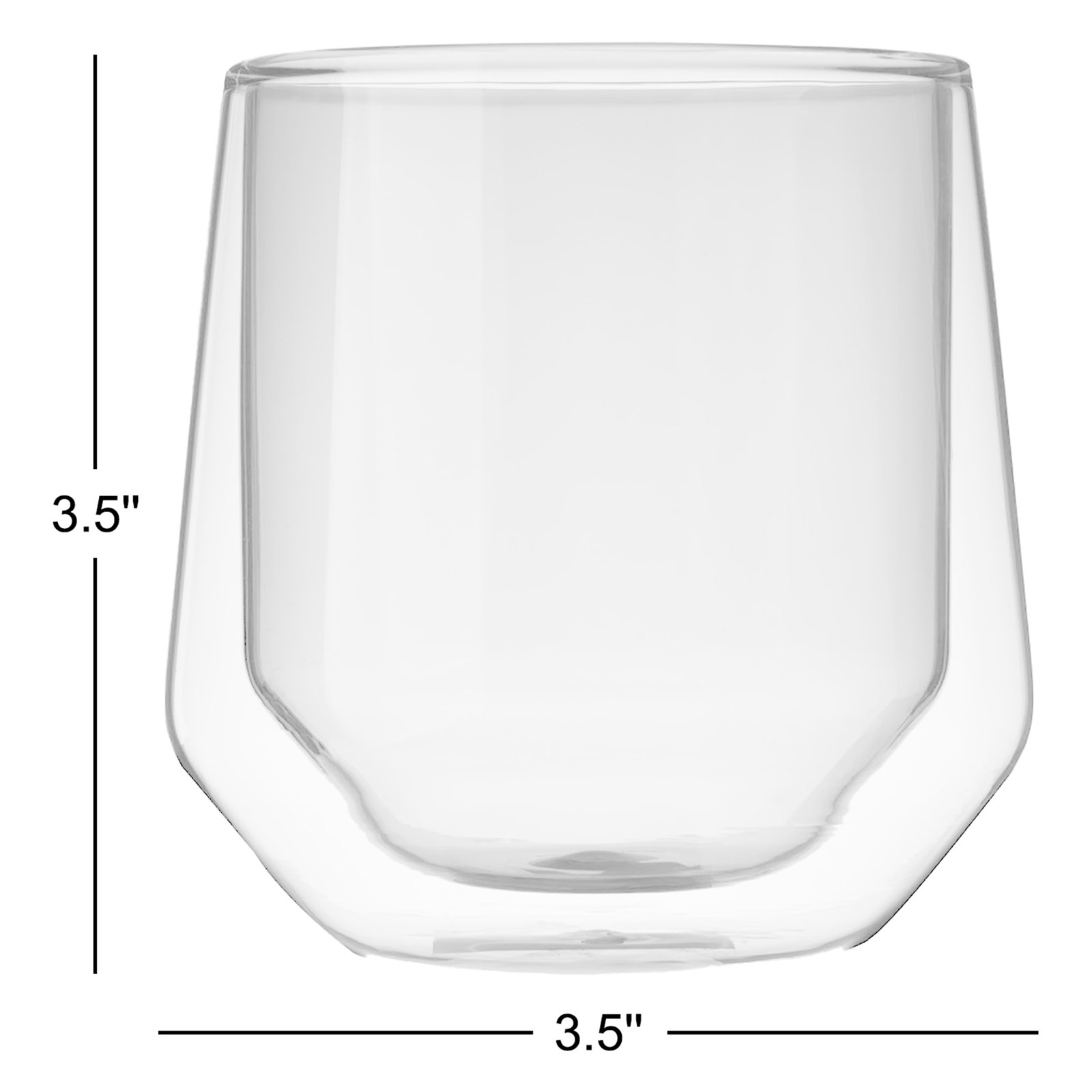Aurora Double Wall Drinking Glass, Green