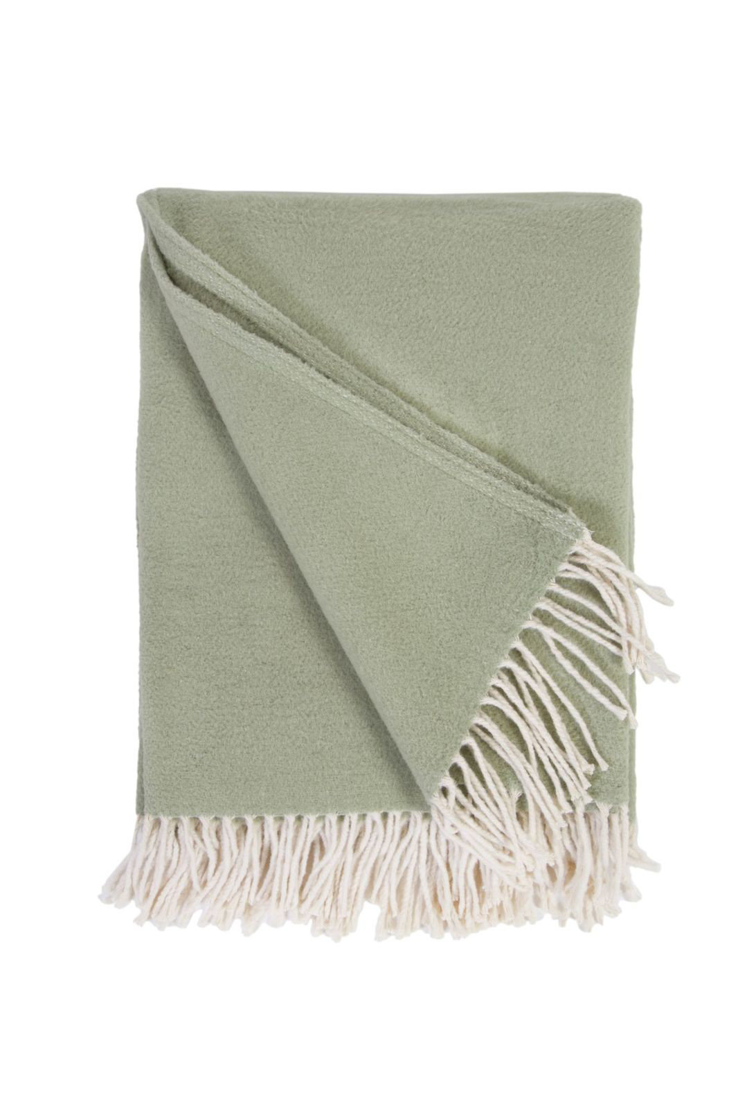 Mandy Handwoven Cotton Throw Blanket, Green