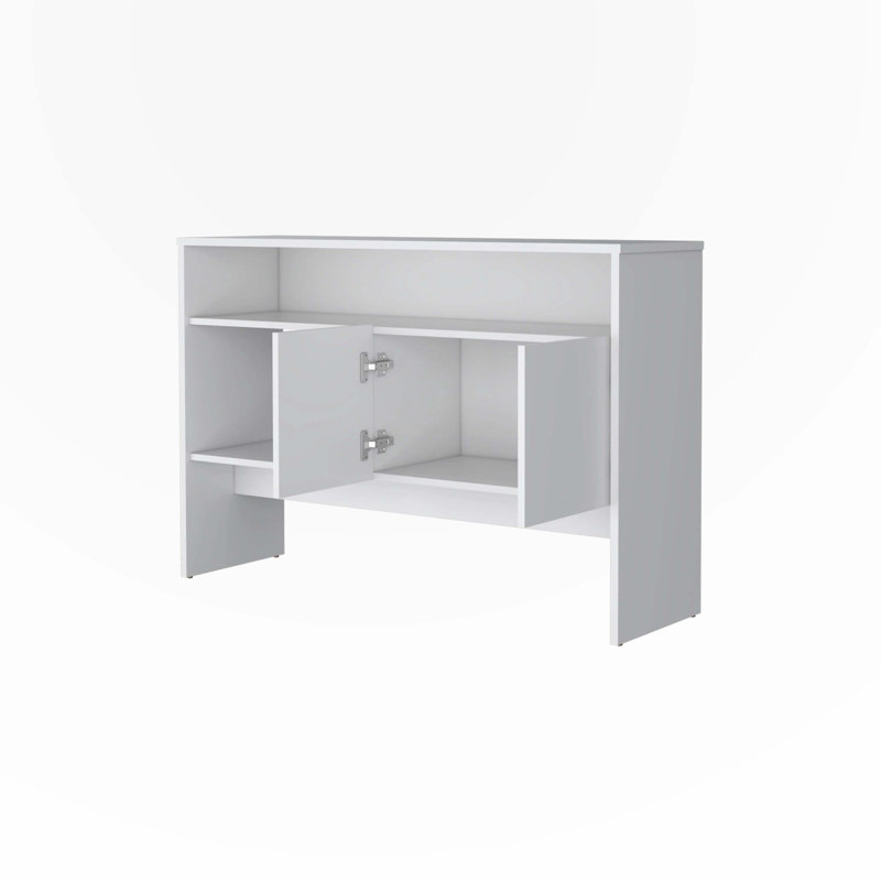 Console Table with Two Doors, White