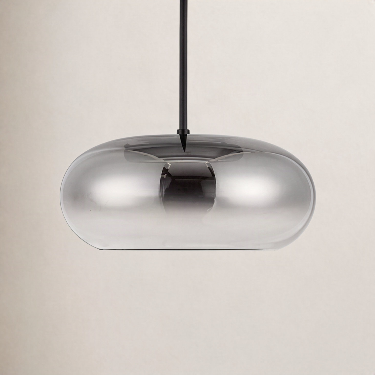 Dimmable LED Single Light Pendant, Smoked