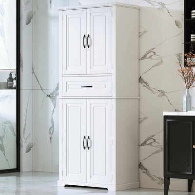 Bathroom Storage - Adjustable Shelf, Tipping, Slide Rails Cabinet With Ample Board, Drawer