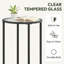 Table d'appoint ronde avec plateau en verre-2027567626