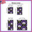 Rideaux mauves à motif de ventilateur mauve avec œillets Art Deco-129727698-129727699