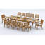 6 Seats 7 Pcs Grade-A Teak Wood Dining Set: 122" Caranas Double Extension Rectangle Table And 6 Arbor Stacking Chairs (2 Arm & 4 Armless Chairs) #11AB2902-1683441225