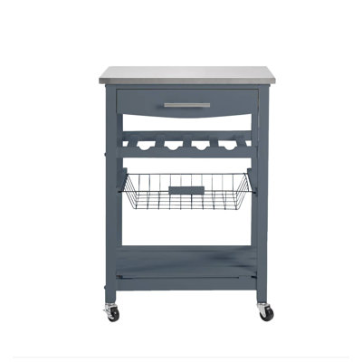 Mobile Rolling Kitchen Island Trolley Serving Cart by FunniHomi