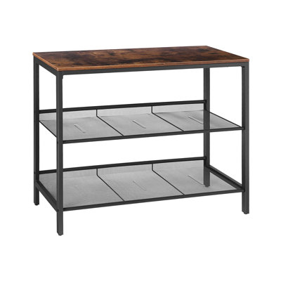 Console Table, Sofa Table With 2 Flat Or Slant Adjustable Mesh Shelves, Hallway Table And Sideboard In Entryway, Living Room Corridor, Easy Assembly,