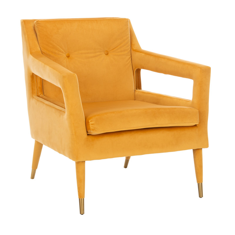 Velveteen Velvet Armchair, Marigold Velvet