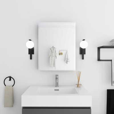 Daleiza 20'' W 26'' H Frameless Medicine Cabinet Mirror Adjustable