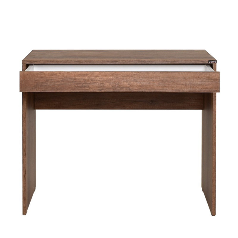 Modern Study Desk, Oslo & Walnut Colors, 35.4 x 29.5 x 21.7 inches | 100% Melamine Coated Particle Board, Thickness: 0.6 inches | Stylish & Functional Design for Home Office, Durable & Easy to Clean