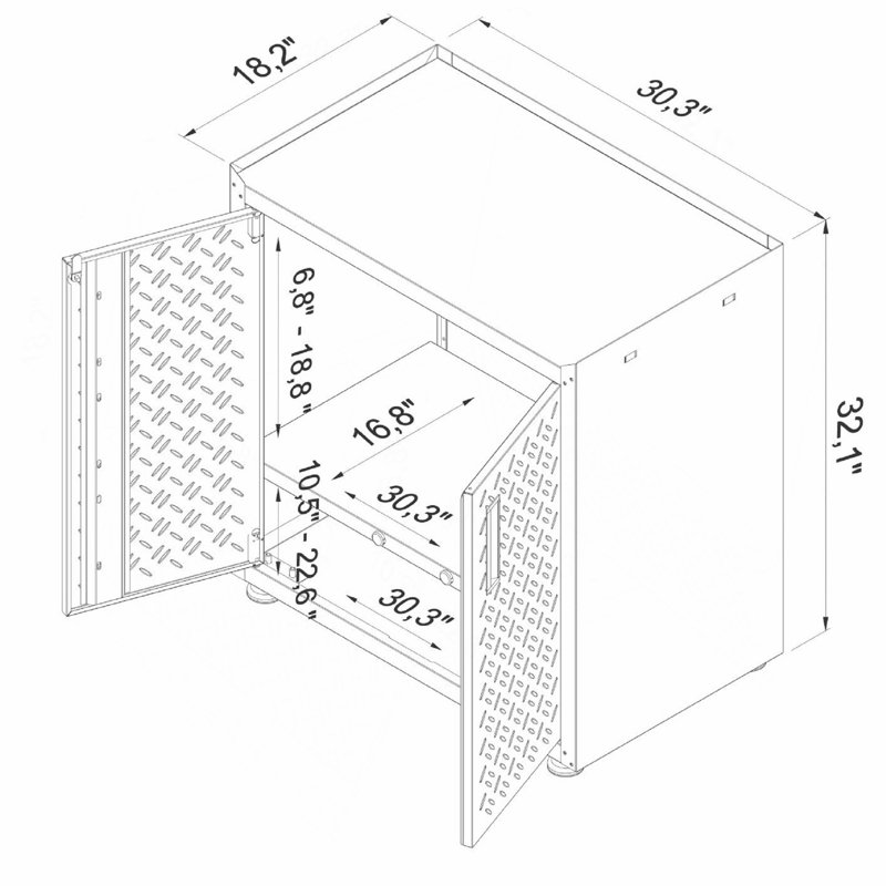 Armoire roulante pour garage gris foncé, Gris foncé