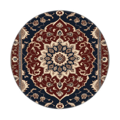 Persian Brown Indoor and Outdoor Area Rug