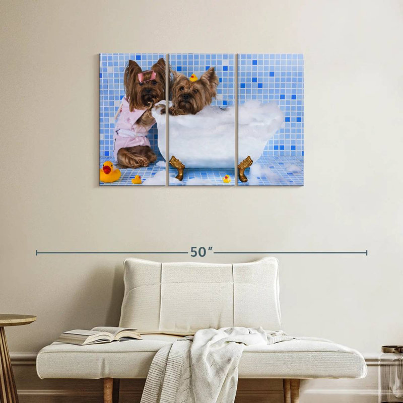 Ketti Bubble Bath Dogs, 24" H x 38" W