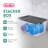 Sterilite 200 Quart Clear Stackable Latching Storage Box Container, Grey, 6 Pack