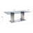 Mishal Glass Top Metal Base Dining Table