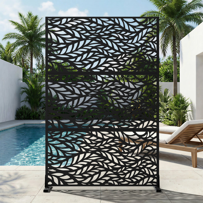 Panneau de clôture d'intimité en métal, 72" H x 94" W x 16" D