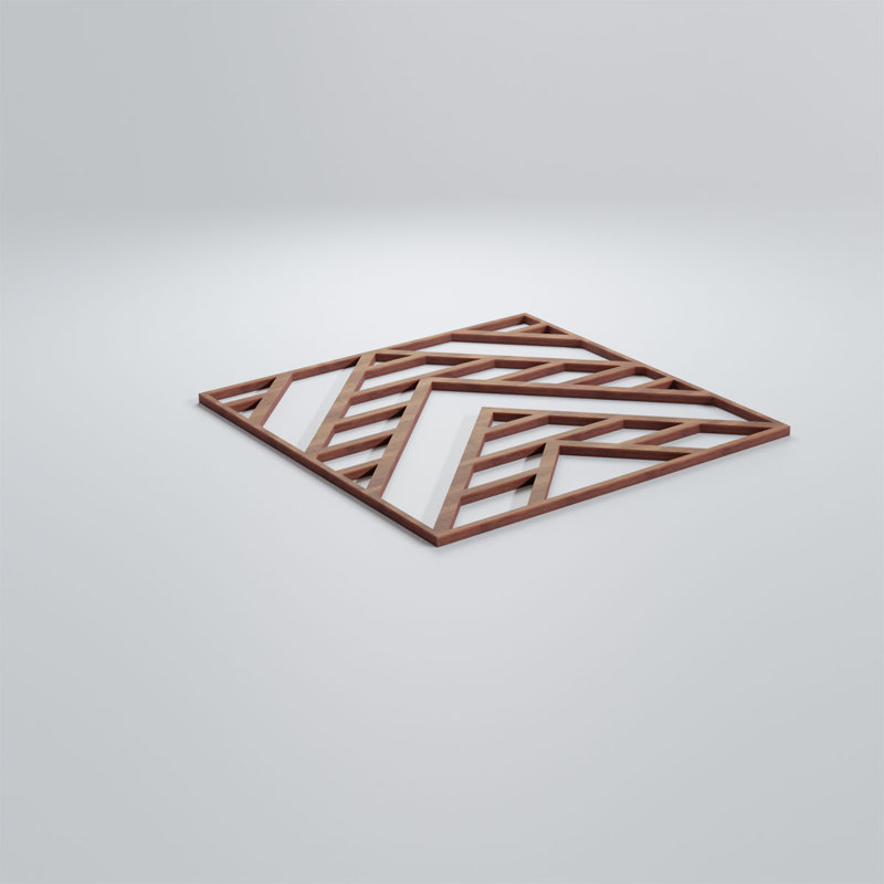 Panneaux muraux décoratifs en bois Gilcrest, Noyer, H 11 3/8 po x l 11 3/8 po x P 3/8 po