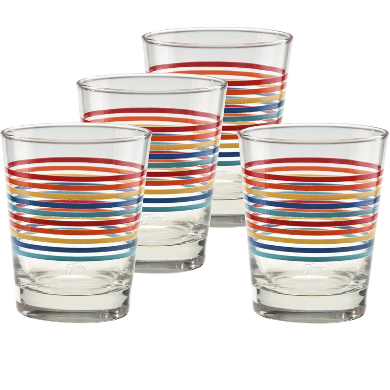 Ensemble de 4 verres à whisky Fiesta Vibe Thin Stripe