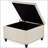 Large Square Storage Ottoman With Wooden Legs, Button Tufted And Nail Trimmed For Elegant Living Space-1893343969