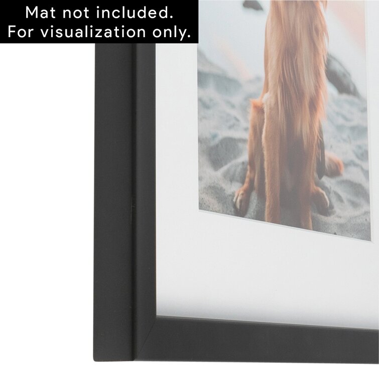  24x30 Frame White Real Wood Picture Frame Width 0.75 Inches, Interior Frame Depth 0.5 Inches