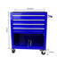 Chariot à outils multifonctionnel 4 tiroirs - bleu. Acier robuste et thermolaqué. Simple - accès au tiroir. 4 po 2 verrouillables, 2 rotatives. Espace de rangement supplémentaire. 23,84 * 13 * 29,67 Bleu 4 roulé à froid-435774373