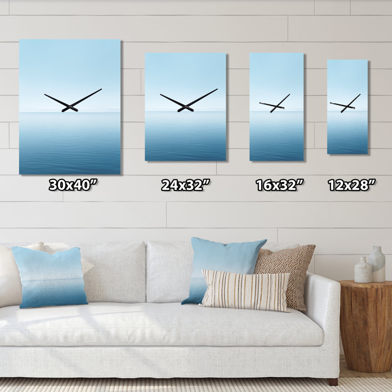 Horloge murale en métal Oceans Infinity Dreamscape III - Minimalisme, Petit