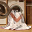 Tapis gris moderne et contemporain lavable à la machine Dreshertown Valentines-697555668