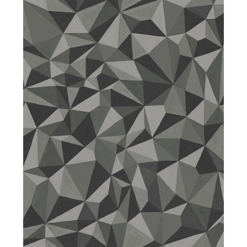 Curio Quartz Geometric Wallpaper Roll, Graphite