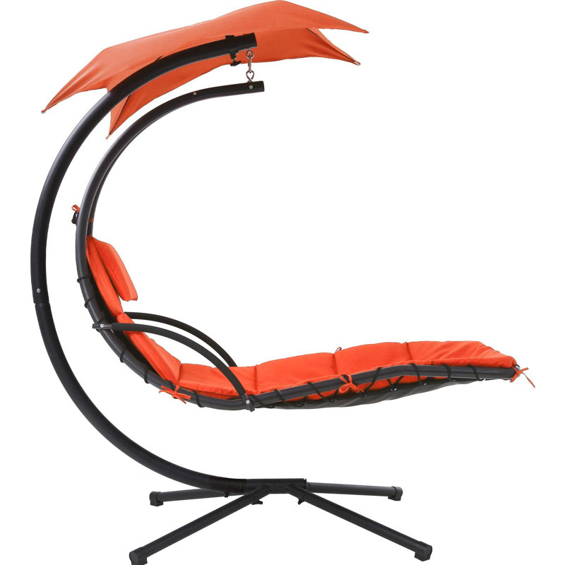 Chaise longue avec support Fairmount, Orange