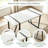 55 Inch Modern Industrial Rectangular Dining Table With Black Metal Legs-1327661873