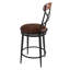 Tabouret pivotant Homepop Hudson - Polyuréthane brun