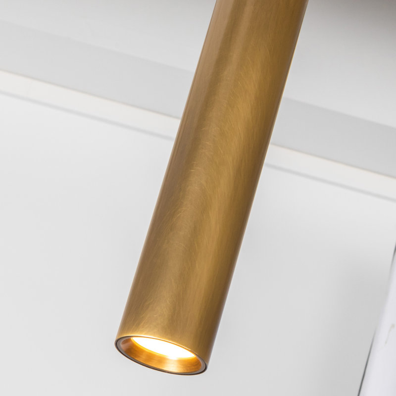Mason 4 - Light LED Pendant, Vintage Brass