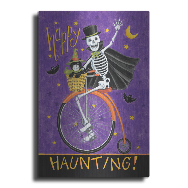 «Skelton On Vélo» par Deb Strain, H 24 po x l 16 po