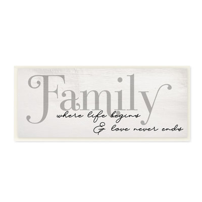 «Family Life Begins & Love Never Ends»