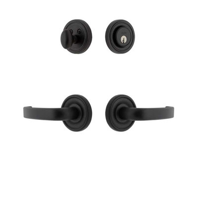 Ageless Iron Loch Rosette Entry Set with Crescent Lever