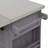Outdoor Kitchen Island Fir Wood Kitchen Island with Stainless Steel Top, Ample Storage Space, Towel and Spice Racks and a Bottle Opener for Outdoor, Grey-129173907