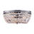 Mckeever 3-Light 11.8-inch Crystal Basket Chrome Flush Mount