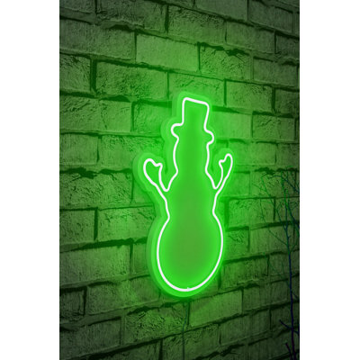 Flexible Neon LED Strip Light, Waterproof IP67, 18 x 13.8 x 0.8 inches | Green Glow, 570 Lumens, 3200K | 12V DC Adapter Included, Built-in Wall Hanging System | Perfect for Home Decor & Events