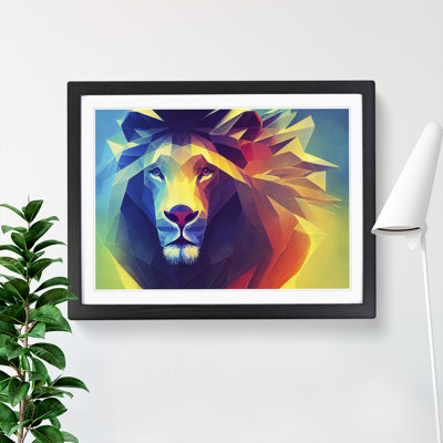 Illuminated Abstract Lion - Single Picture Frame Print
