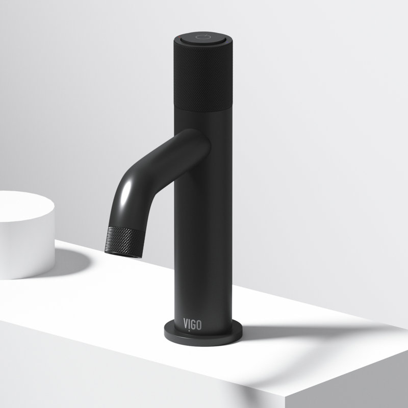 Robinet de salle de bain monocorps et monocommande H 8 po Apollo, Noir mat