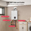 Chauffe-eau sans réservoir au gaz naturel Comfortech Classic de 80 000 BTU, chauffe-eau instantané jusqu'à 3,6 GPM, installation intérieure, certifié CSA, blanc-116469238