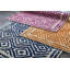 Tapis bleu foncé / beige en laine noué à la main Sala-25673005