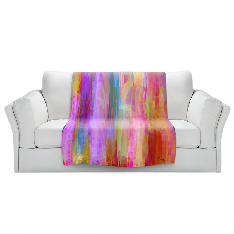 Hand Woven Throw Blanket, 51" W x 60" L