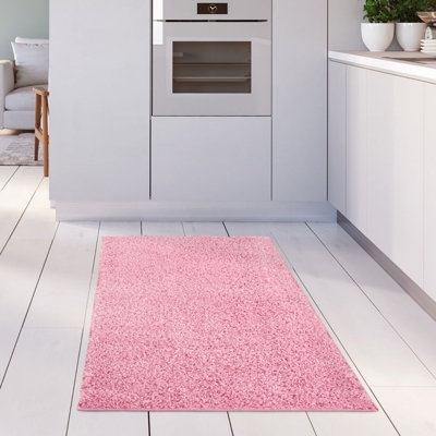 Myshaggy Collection Rugs Solid Design in Pink
