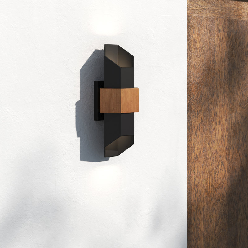 Betton Aluminum LED Wall Light, 15.25" H X 6.75" W x 5" D, 12 W, Matte Black